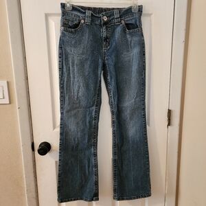 Motherhood Maternity Size Small S Denim Blue Straight Leg Stretch Waist Cute EUC